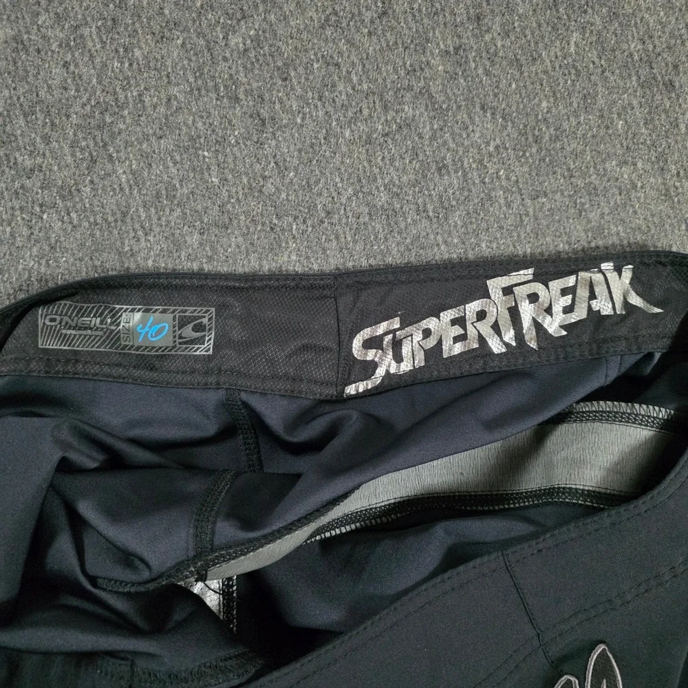 ONeill Superfreak Boardshorts Mens Size 40 Black Hyperfreak Stretch Water Shorts